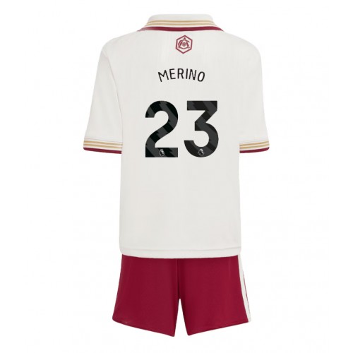 Stroje piłkarskie Arsenal Mikel Merino #23 Koszulka Trzeciej dla dzieci 2025-26 Krótki Rękaw (+ szorty)